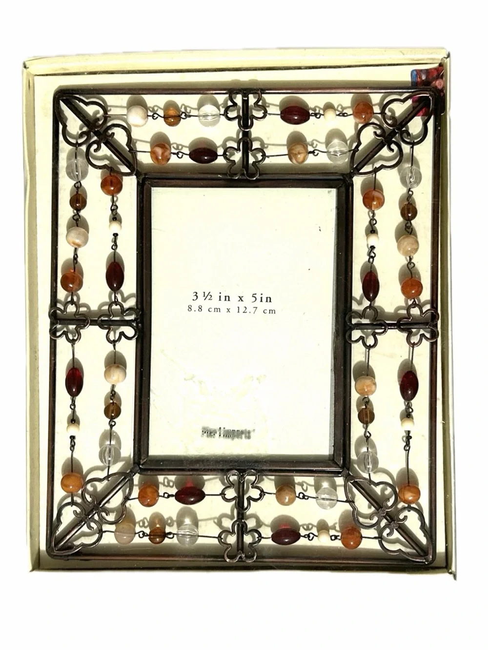 Decor Lot Poland Art Glass MCM Vase Candle Holders, Jewelry Holder Pier 1 Frame